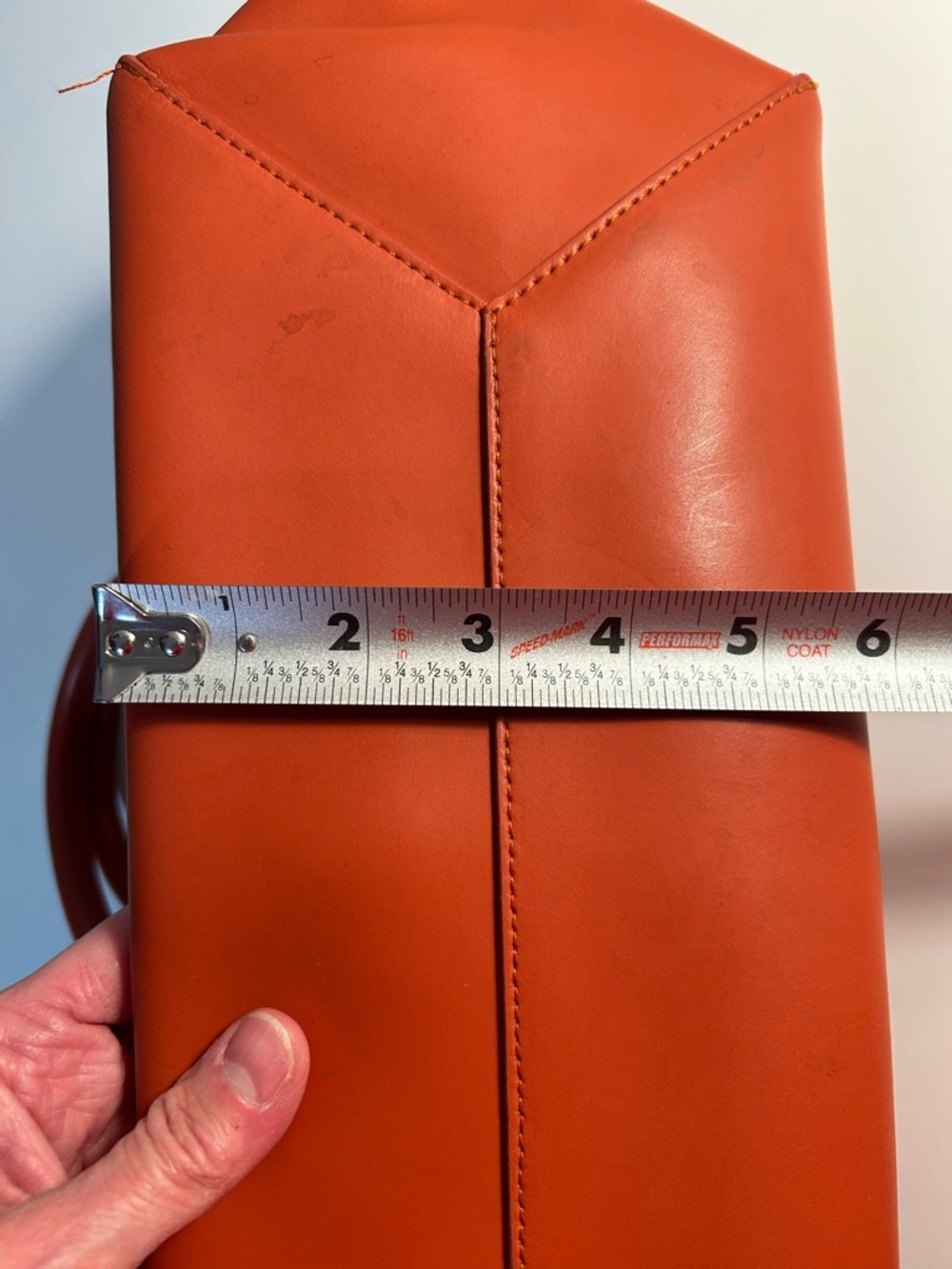 Teddy Blake Orange Croc-Embossed Leather Satchel Purse - Picture 3 of 10